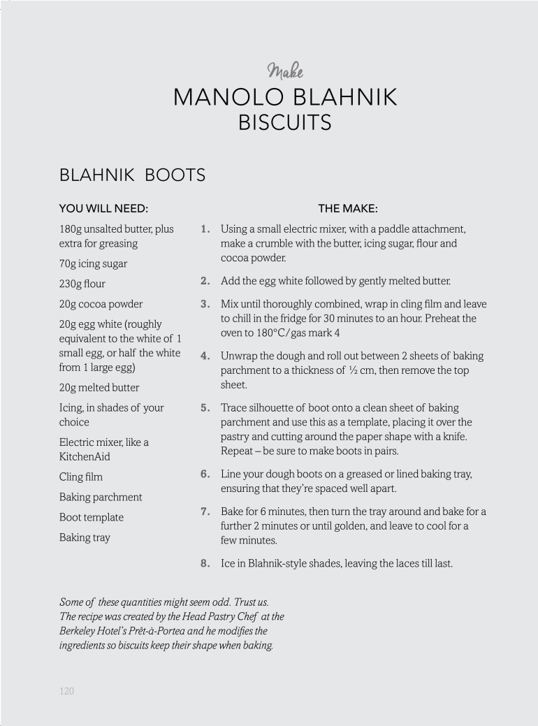 Manolo Blahnik Recipe - Shoe Biscuit